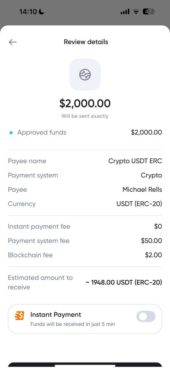 Transfer Youtube earnings in crypto