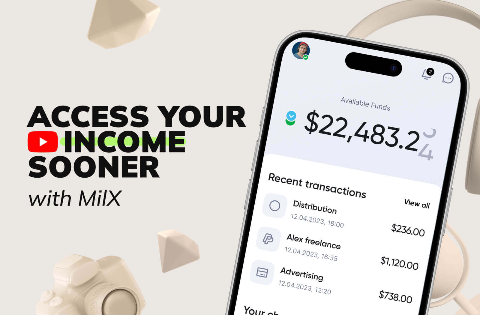 Access Your YouTube Income Sooner with MilX