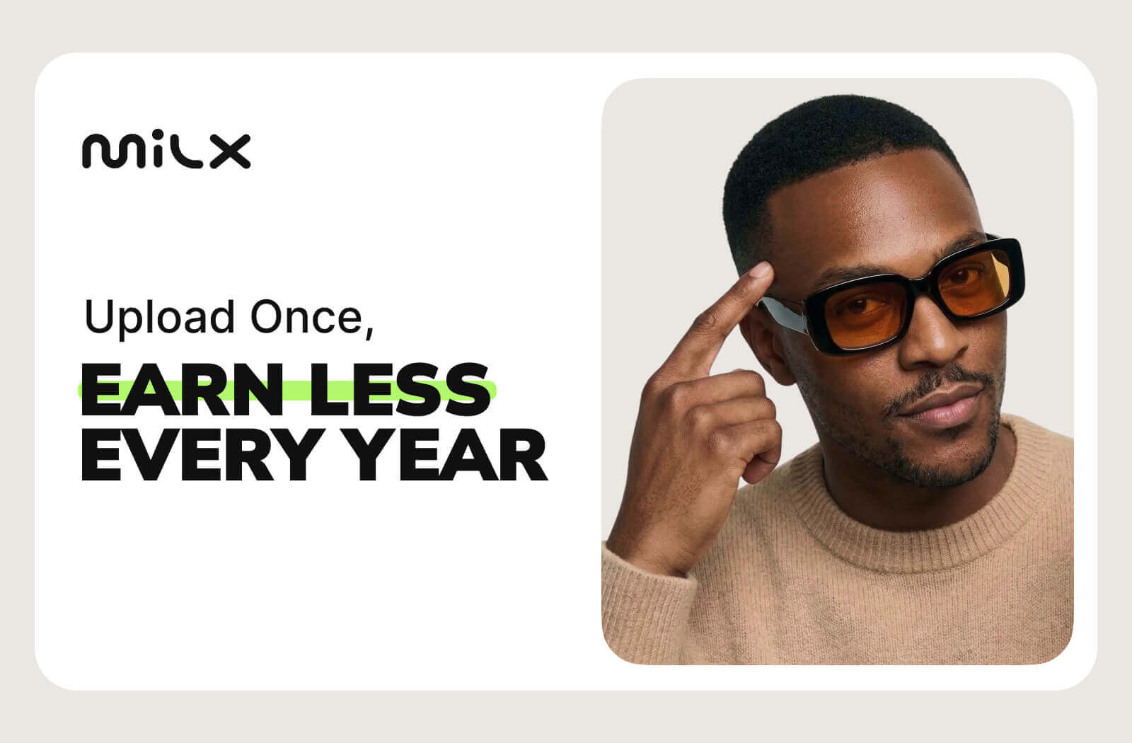 Upload Once, Earn Less Every Year