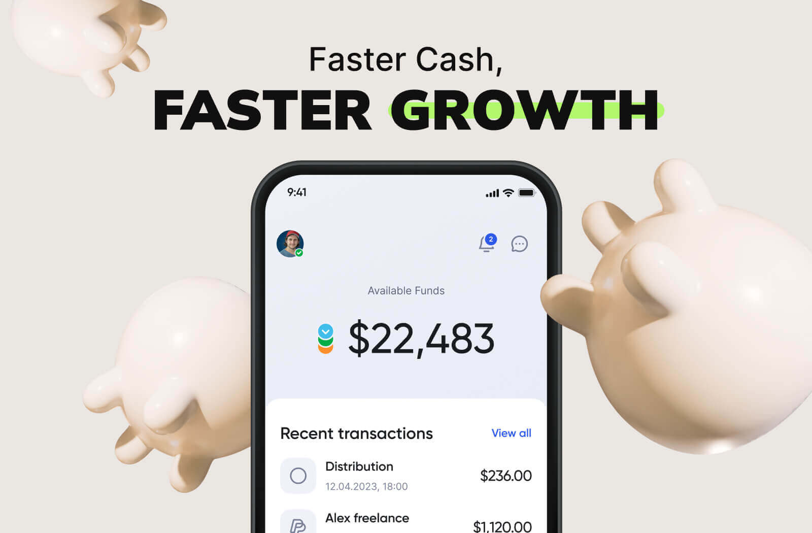 Flujo de efectivo más rápido, crecimiento más rápido