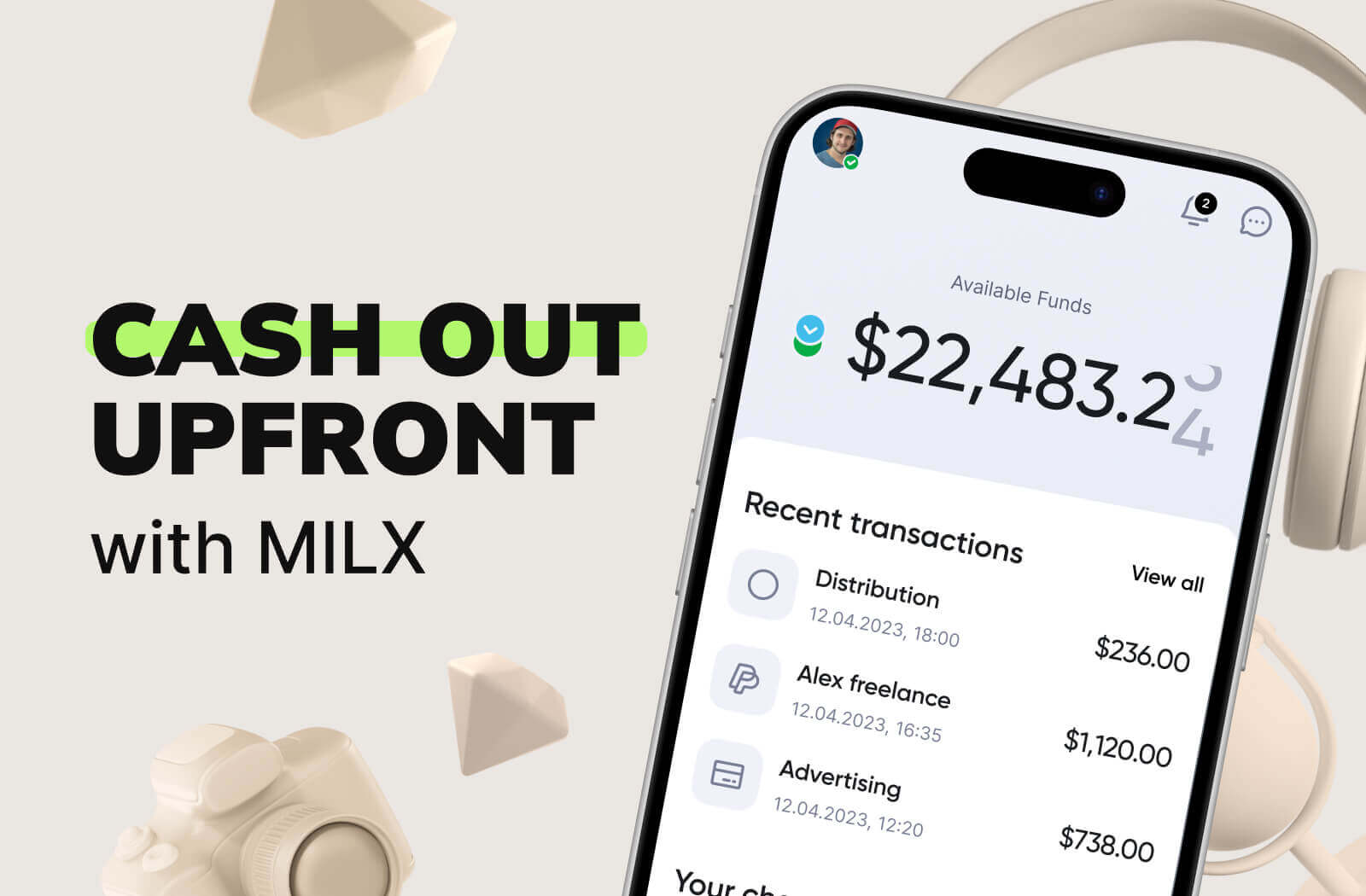 Cash out Upfront with MilX