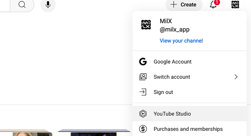 Open YouTube Studio