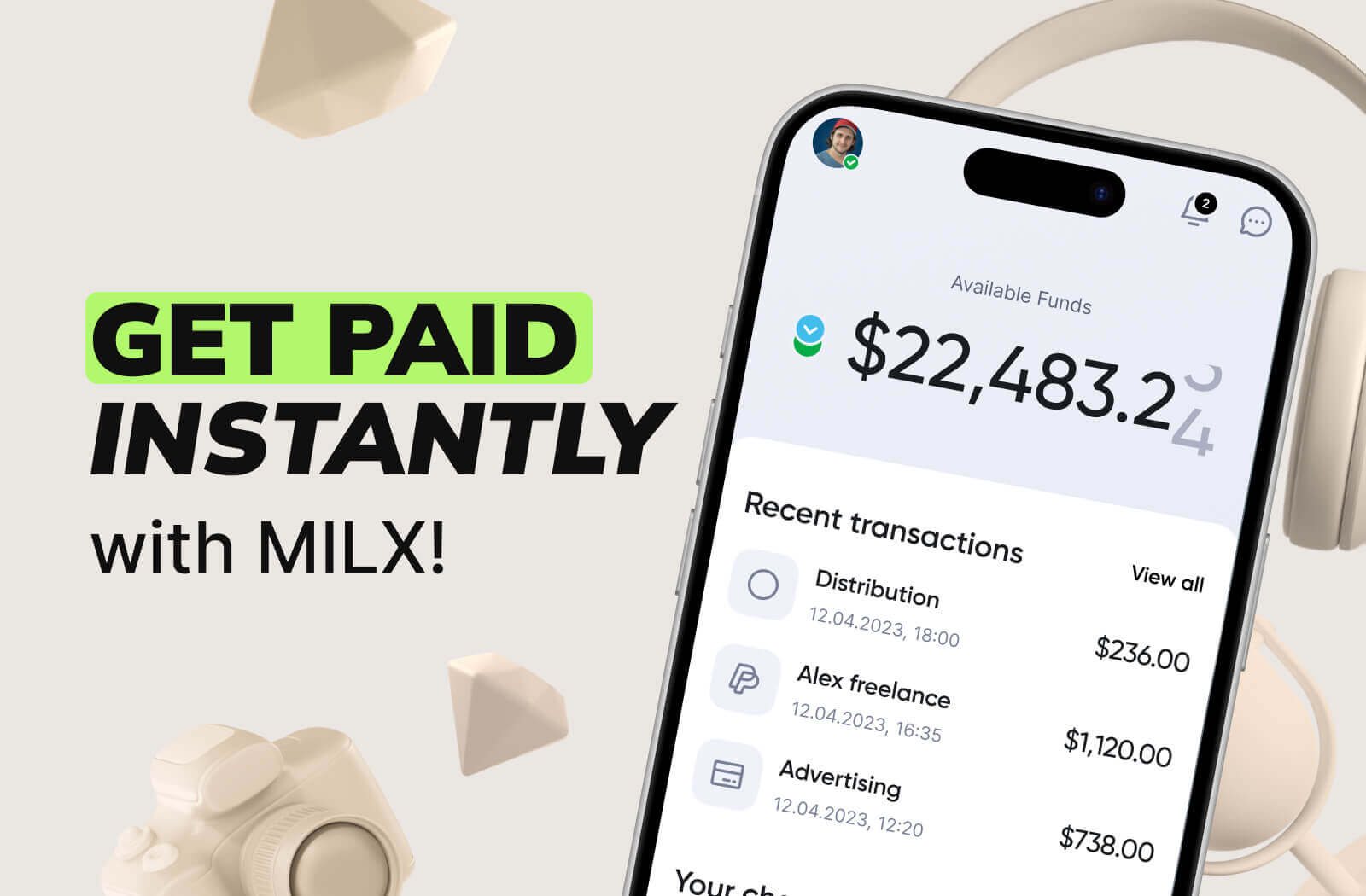 Get Paid Instantly with MilX