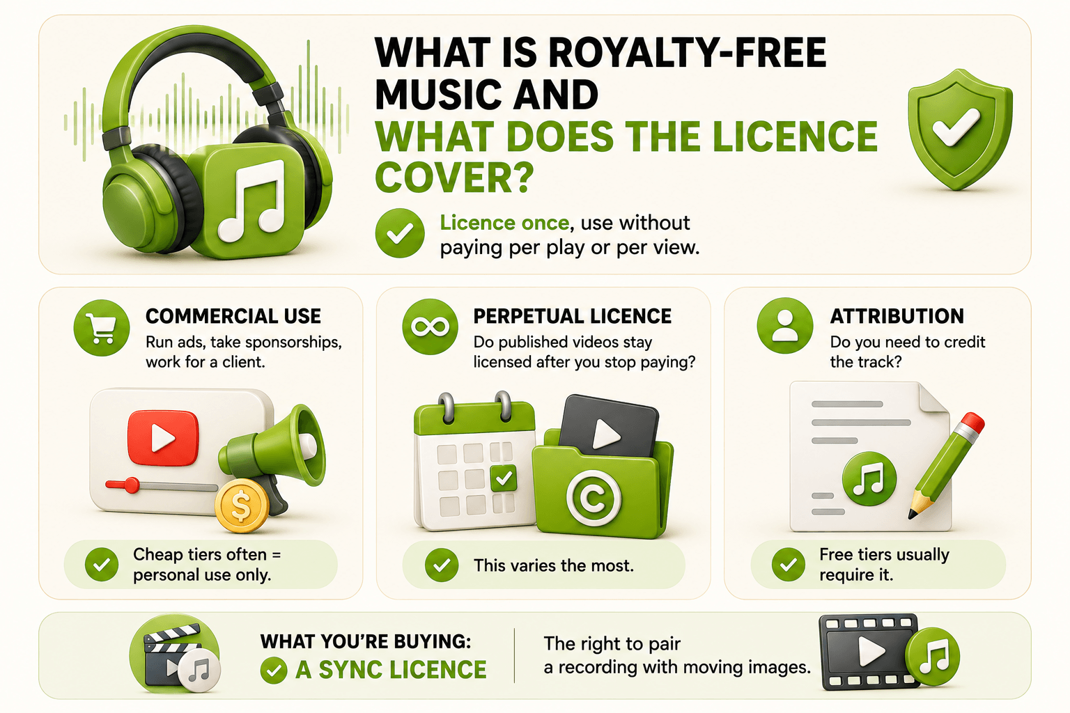 What does the licence cover?