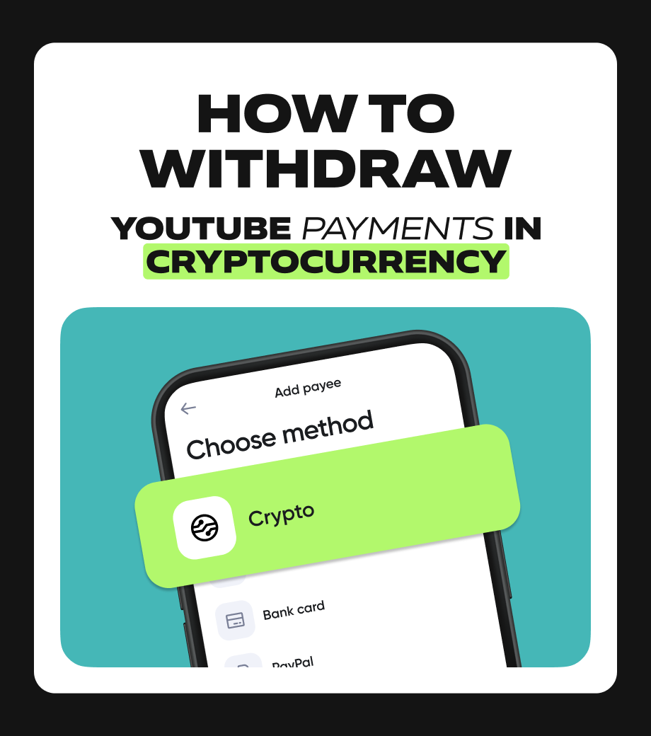 How to Transfer YouTube Payments to Cryptocurrency