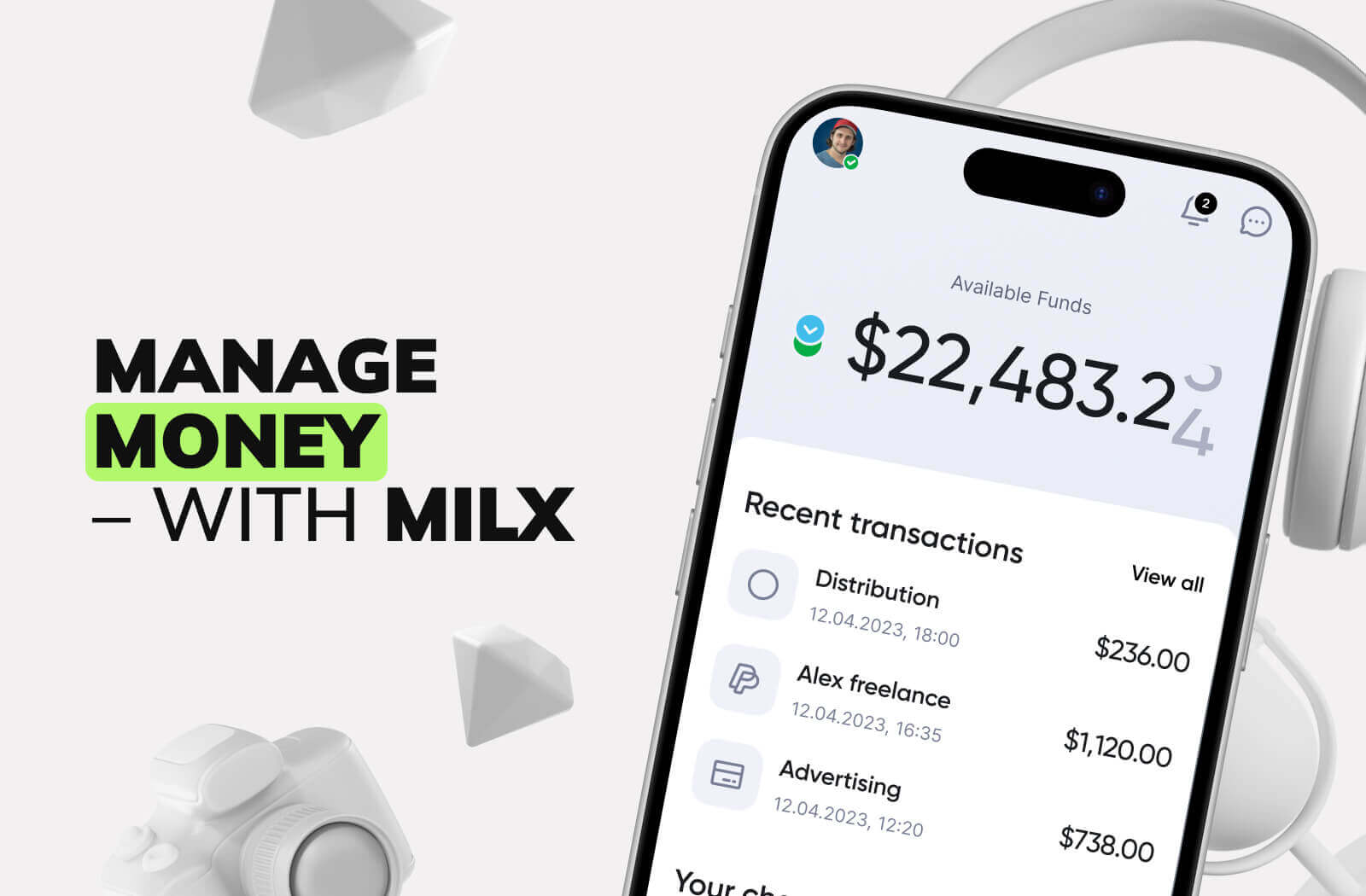 Manage money with MilX