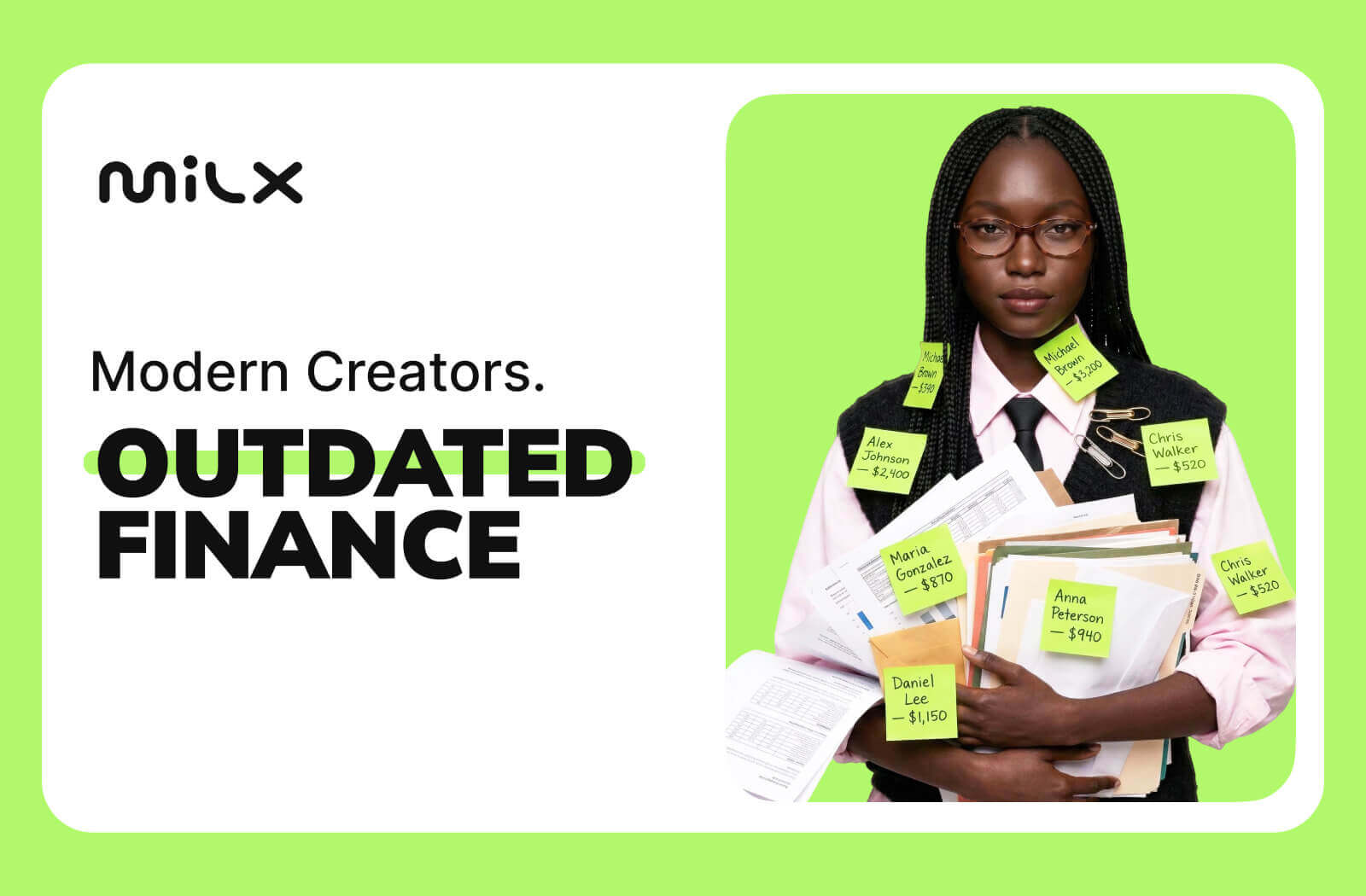 Modern Creators. Outdated Finance