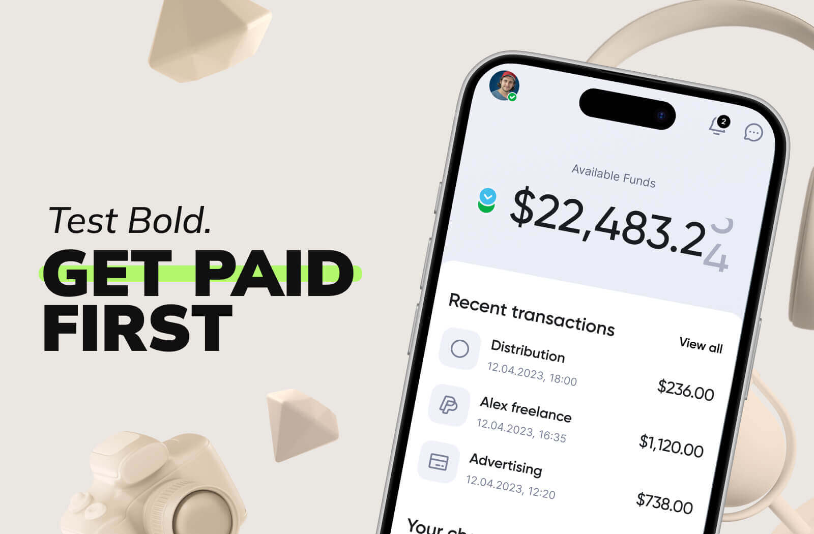Test Bold. Get Paid First