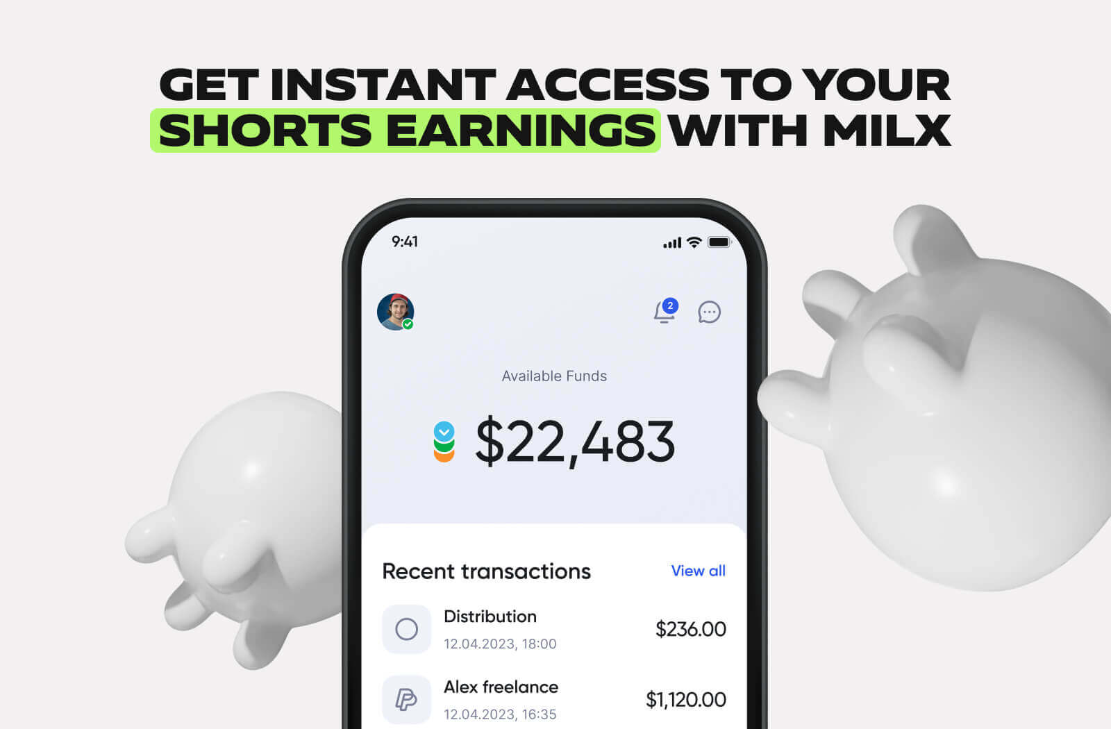 Get Instant Access to Your Shorts Earnings with MilX