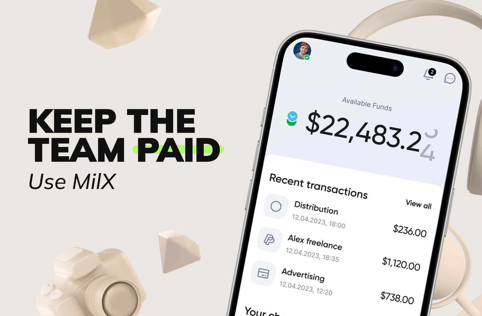 Keep the Team Paid. Use MilX