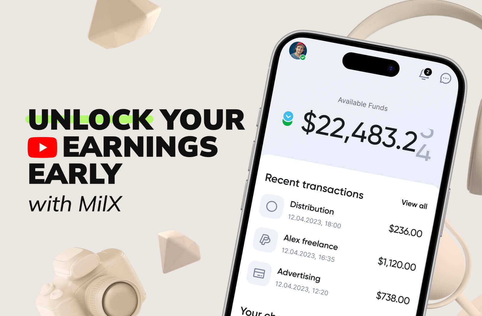 Unlock Your YouTube Earnings Early with MilX