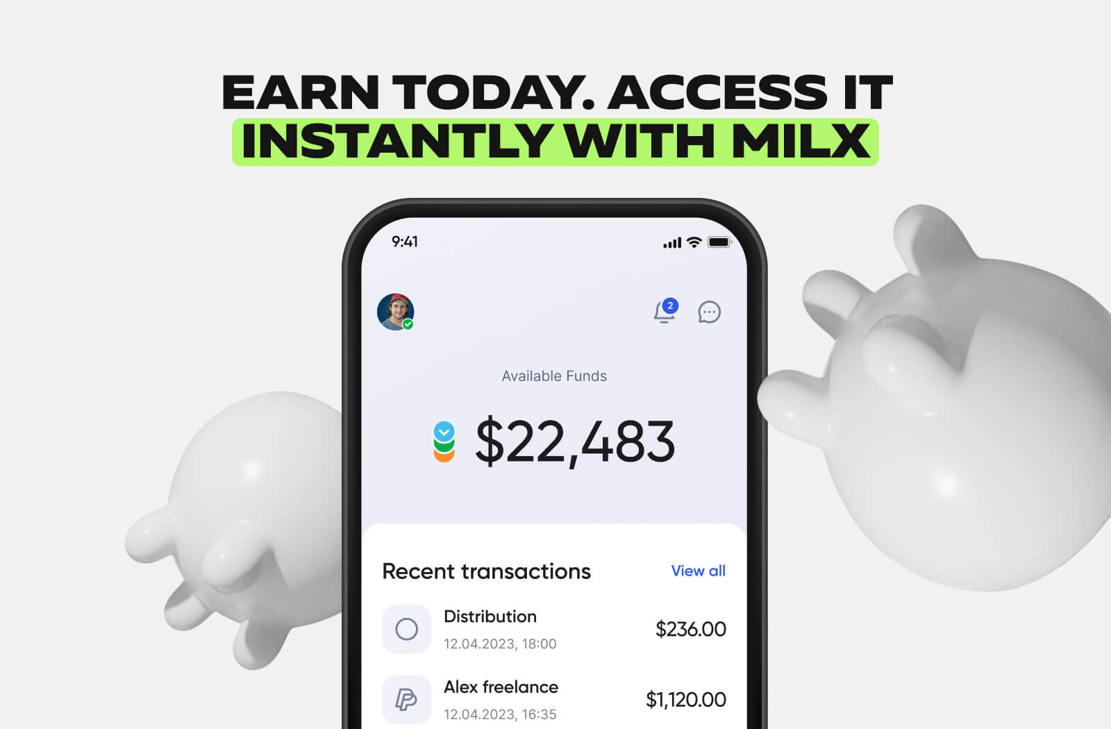 Earn Today. Access It Instantly with MilX.