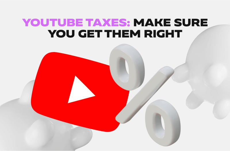 YouTube Logo with % of the income that should be paid as takes